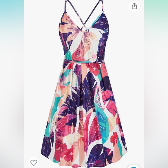 Floral V Neck dress - Picture 2 of 9